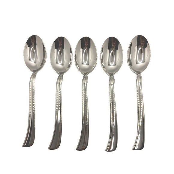 Lenox Simply Fine Twist 5 Piece Teaspoon Set 18/10 Stainless Vietnam New - Picture 1 of 9